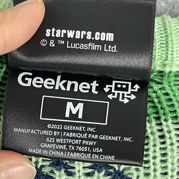 Star Wars The Mandalorian Grogu Holiday Sweater Mens Medium Ugly Christmas Yoda - Picture 5 of 13